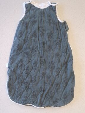 Kids Sleep Sack in Dusty Teal with Floral Print